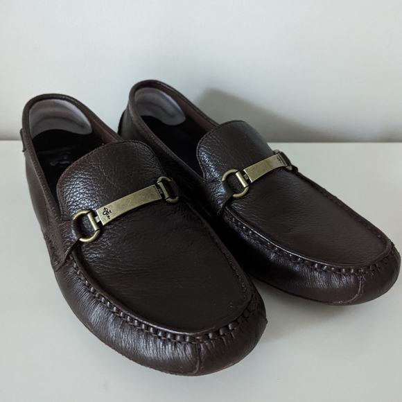 Cole Haan Mens Bit Loafer / Drivers Shoes Size 11.5 Dark Brown - Picture 1 of 5
